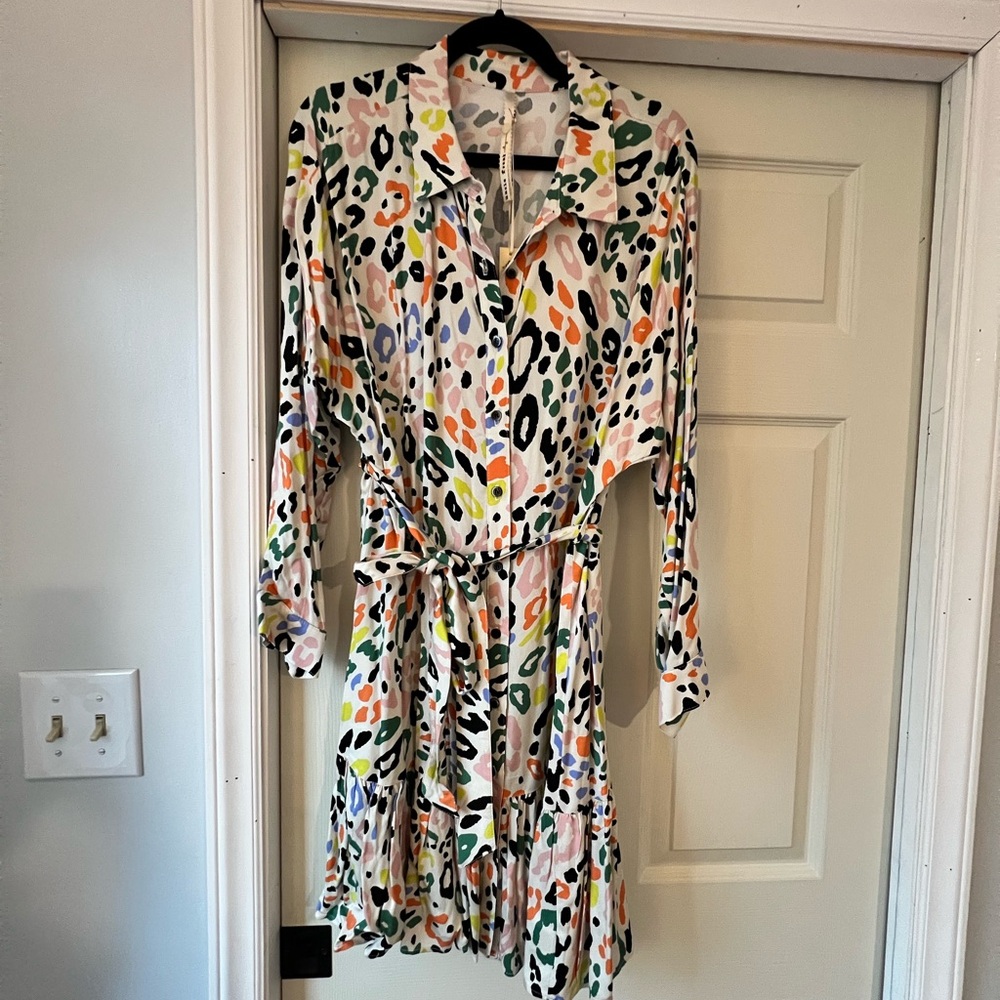 NWT Uncle Frank Multicolor Leopard Print Women's Dress